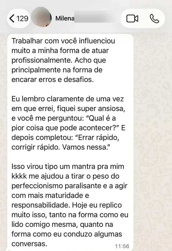 Depoimento sobre a liderança da Clarice